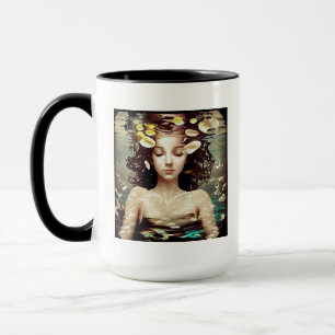 Lady Meditiert unter Wasser Zitat zum inneren Fr Tasse