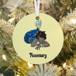 Lady Mermaid individuelle Name Ornament Aus Metall