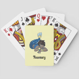 Lady Mermaid individuelle Name Spielkarten