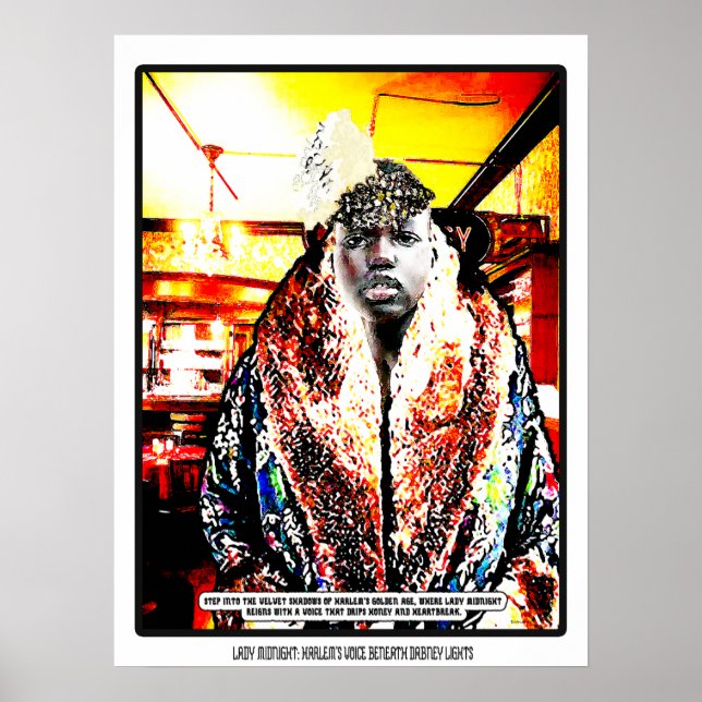 Lady Midnight: Harlem's Voice Beneath Dabney Light Poster (Vorne)