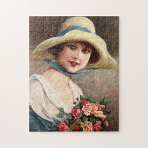 Lady mit Bouquet von Rose_GC - Jigsaw Puzzle
