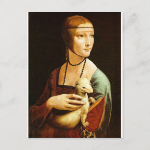 Lady mit einem Ermine von Leonardo Da Vinci c. 149 Postkarte
