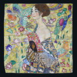 Lady mit einem Fan, Gustav Klimt Halstuch<br><div class="desc">Gustav Klimt (14. Juli 1862 - 6. Februar 1918) war ein österreichischer symbolischer Maler und einer der prominentesten Mitglieder der Wiener Sezessionsbewegung. Klimt ist bekannt für seine Gemälde, Wandgemälde, Skizzen und andere Kunstobjekte. Neben seinen figurativen Werken, die Allegorien und Portraits enthalten, malte er Landschaften. Unter den Künstlern der Wiener Sezession...</div>