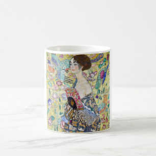 Lady mit einem Fan, Gustav Klimt Kaffeetasse