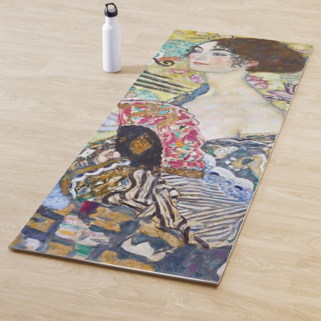 Lady mit einem Fan, Gustav Klimt Yogamatte (Beispiel)