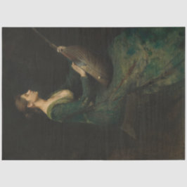 Lady mit einem Lute Musical Decoupage Papier