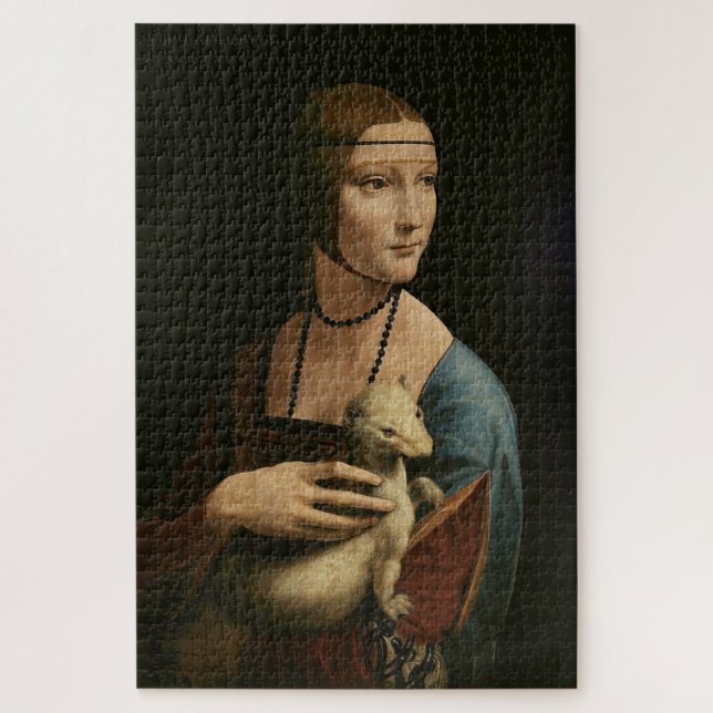 Lady mit einer Ermine-Cecilia Gallerani von Leonar Puzzle (Vertikal)