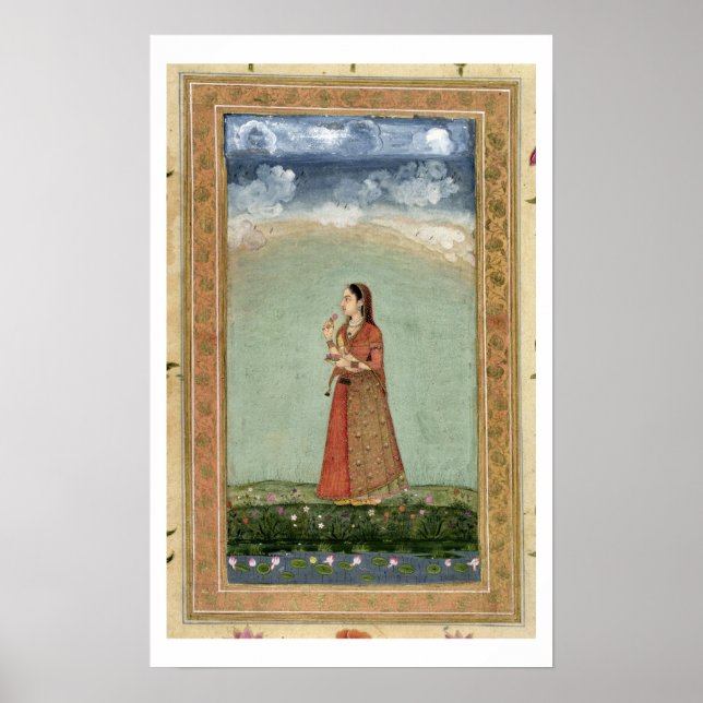 Lady mit einer Schüssel Rose, aus der kleinen Klip Poster (Vorne)