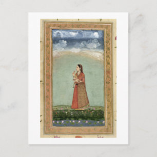 Lady mit einer Schüssel Rose, aus der kleinen Klip Postkarte