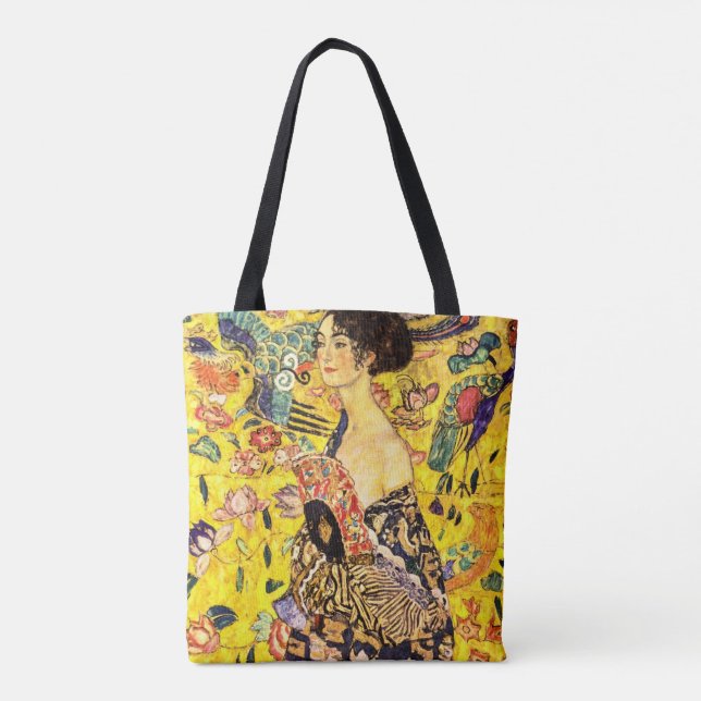 Lady mit Fan von Gustav Klimt (Rückseite)