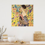 Lady mit Fan von Gustav Klimt Poster<br><div class="desc">Frau mit Fan ( Dame mit Fächer) von Gustav Klimt,  1917/1918,  Öl auf Leinwand. Dies ist eine treue fotografische Reproduktion eines öffentlichen Kunstwerks.</div>