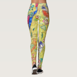 Lady mit Fan von Gustav Klimt, Vintager Japonismus Leggings