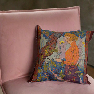 Lady mit Foxhandschuhen Kissen