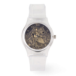 Lady mit Gitarre Armbanduhr