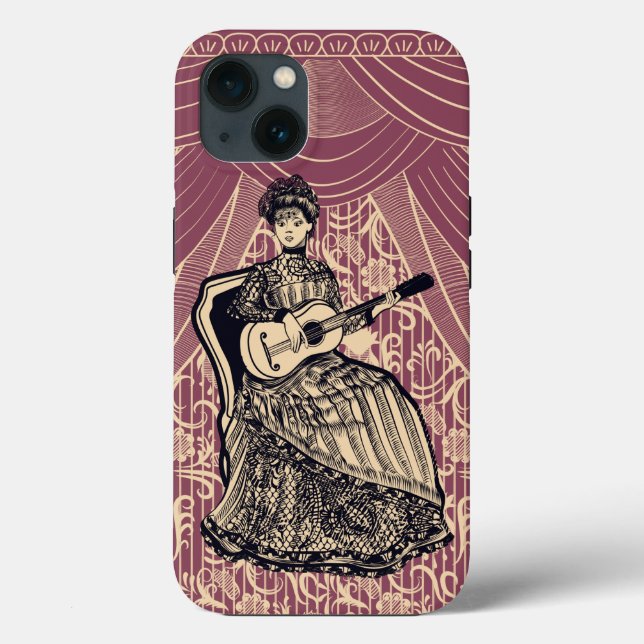 Lady mit Gitarre Case-Mate iPhone Hülle (Rückseite)