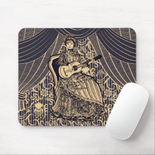 Lady mit Gitarre Mousepad