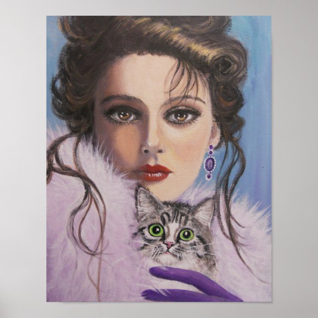 LADY MIT KATZE, POSTER (Vorne)