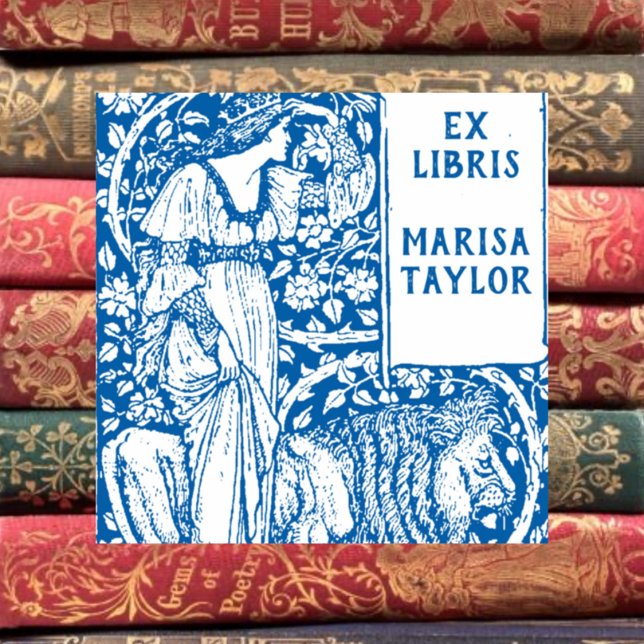 Lady mit Löwe-Buchzeichen Permastempel (Von Creator hochgeladen)