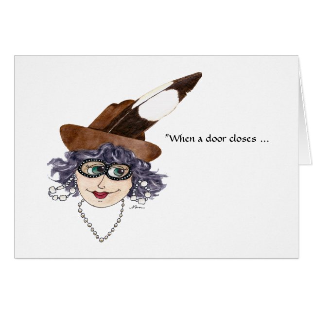 Lady mit Rat zum Schließen von Türen (Vorderseite (Horizontal))