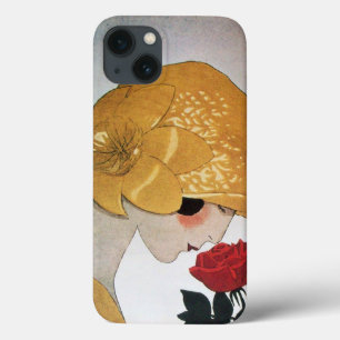 LADY MIT ROTE ROSE Case-Mate iPhone HÜLLE