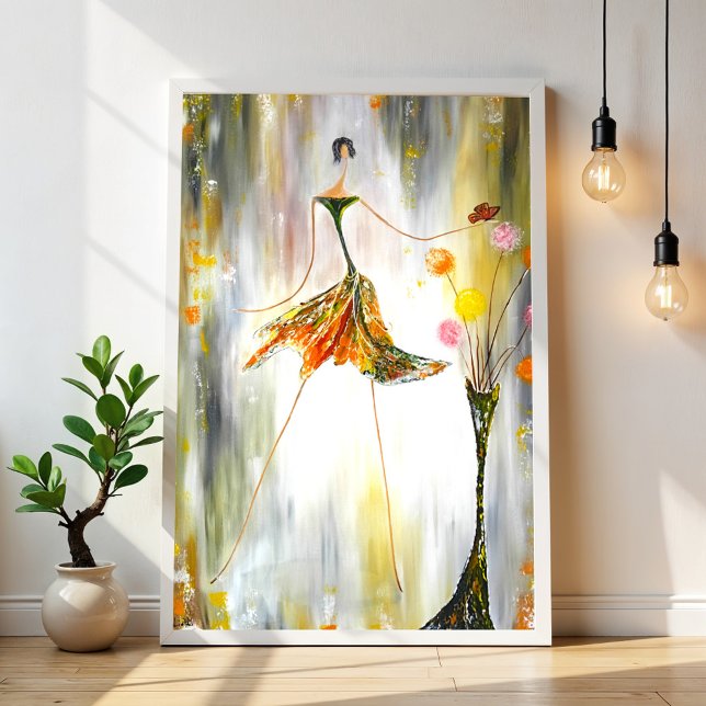 Lady mit Schmetterling Fotodruck (Von Creator hochgeladen)