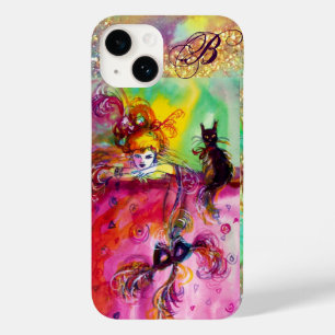 LADY MIT SCHWARZEM KATZ- UND MASK-MASCHENMASCHENMo Case-Mate iPhone 14 Hülle