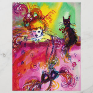 LADY MIT SCHWARZER KATZE FLYER