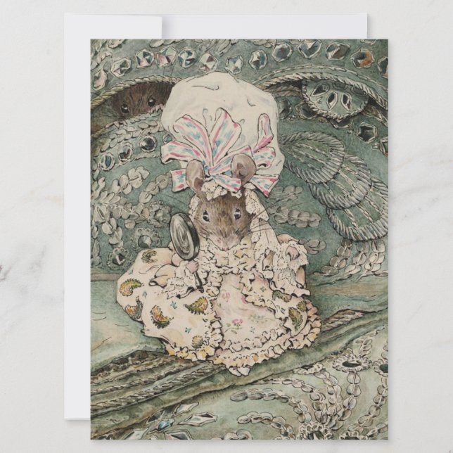 Lady Mouse in einer Mob Cap (von Beatrix Potter) Karte (Vorderseite)