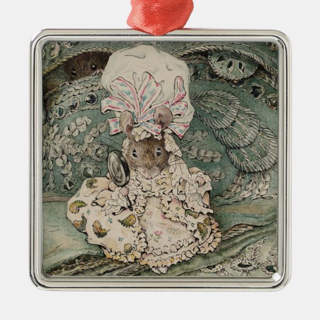 Lady Mouse in einer Mob Cap (von Beatrix Potter) Ornament Aus Metall (Vorne)