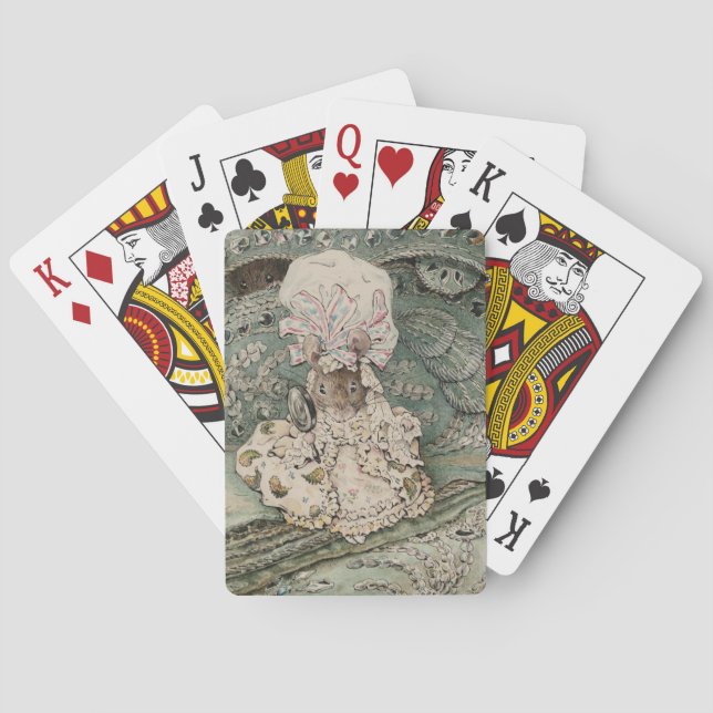 Lady Mouse in einer Mob Cap (von Beatrix Potter) Spielkarten (Rückseite)