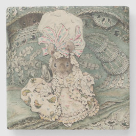 Lady Mouse in einer Mob Cap (von Beatrix Potter) Steinuntersetzer