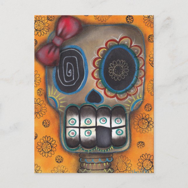 Lady Muerte Postcard Postkarte (Vorderseite)