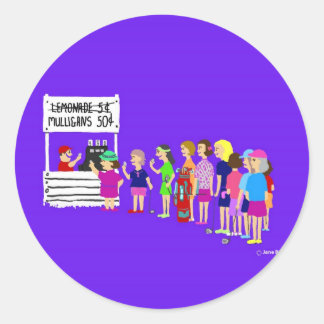 Lady Mulligan Golf Cartoon Stickers