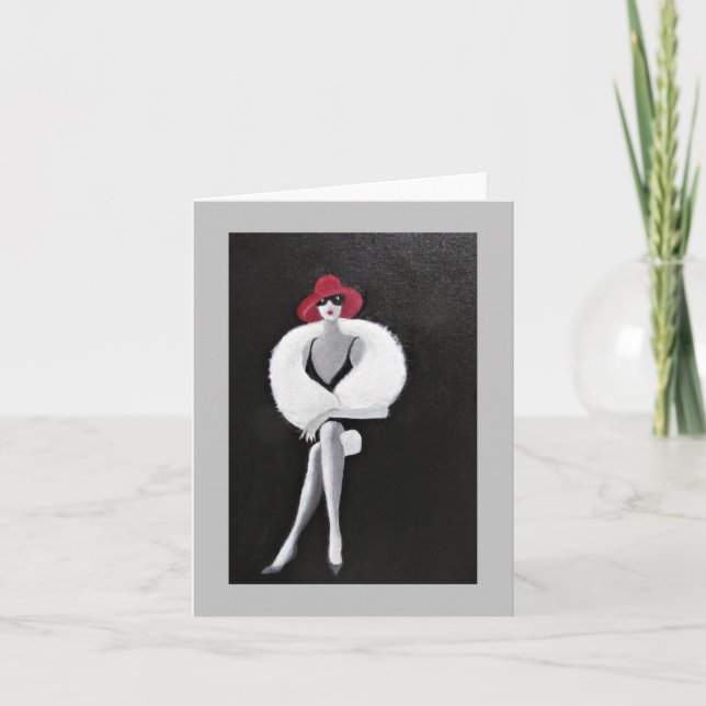 Lady/ Note Card Feiertagskarte (Vorderseite)
