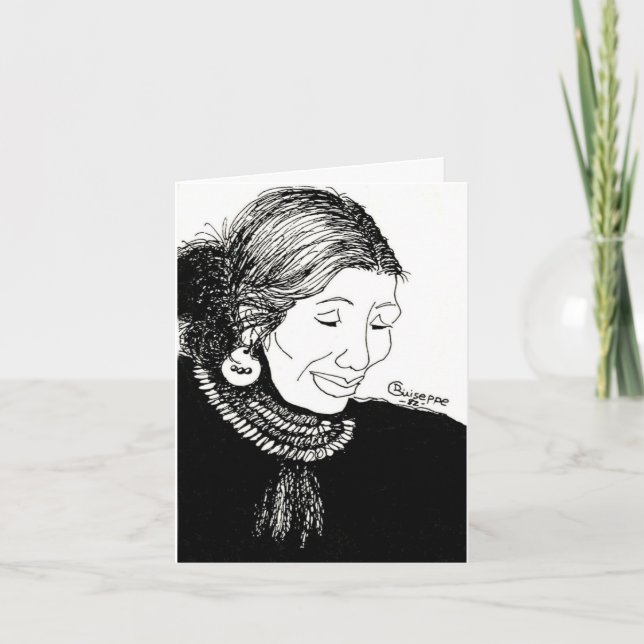 Lady Note Card Karte (Vorderseite)
