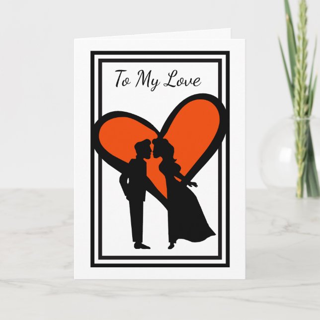 Lady oder Man Romantic Movie Valentine Card führen Karte (Vorderseite)