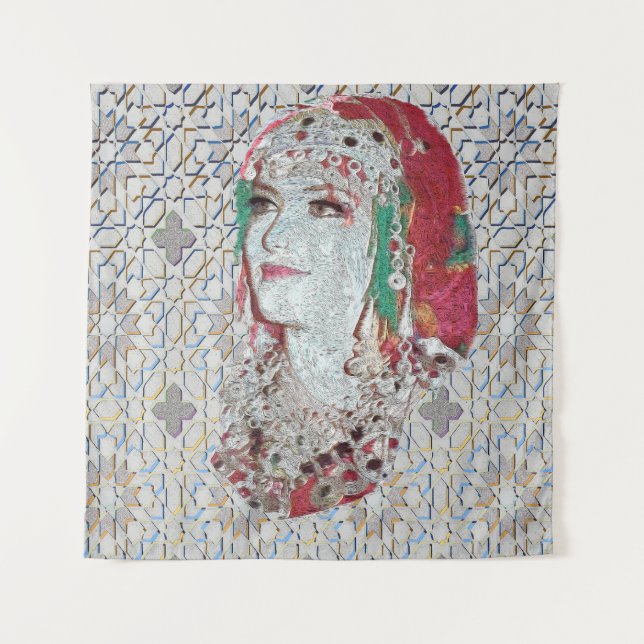 Lady of Atlas II Wandteppich (Vorderseite)