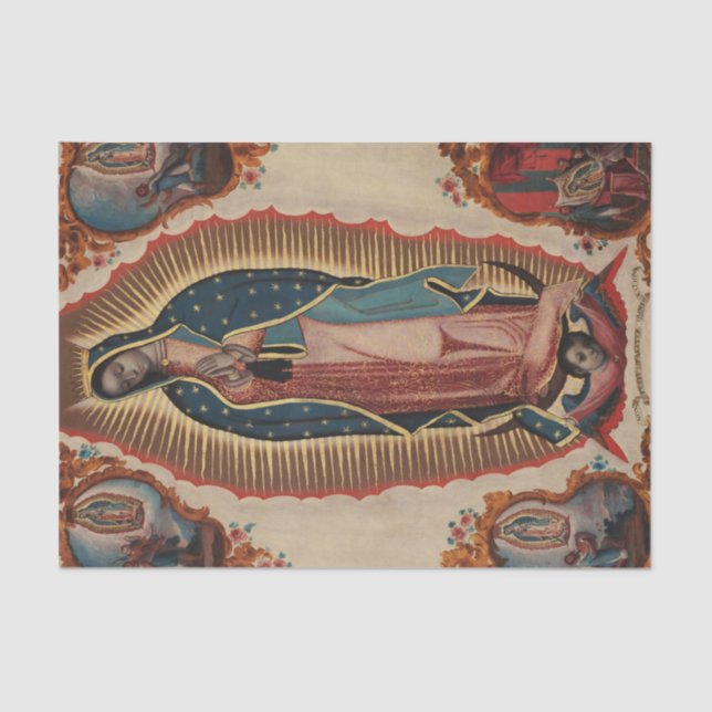 Lady of Guadalupe, 1780 von Sebastian Zalcedo Seidenpapier (Vorderseite)