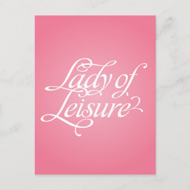 Lady of Leisure 2b Postkarte (Vorderseite)