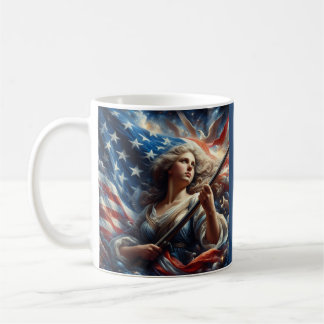 Lady of Liberty - Patriotismus Art Kaffeetasse