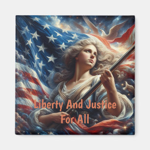 Lady of Liberty - Patriotismus Art Magnet