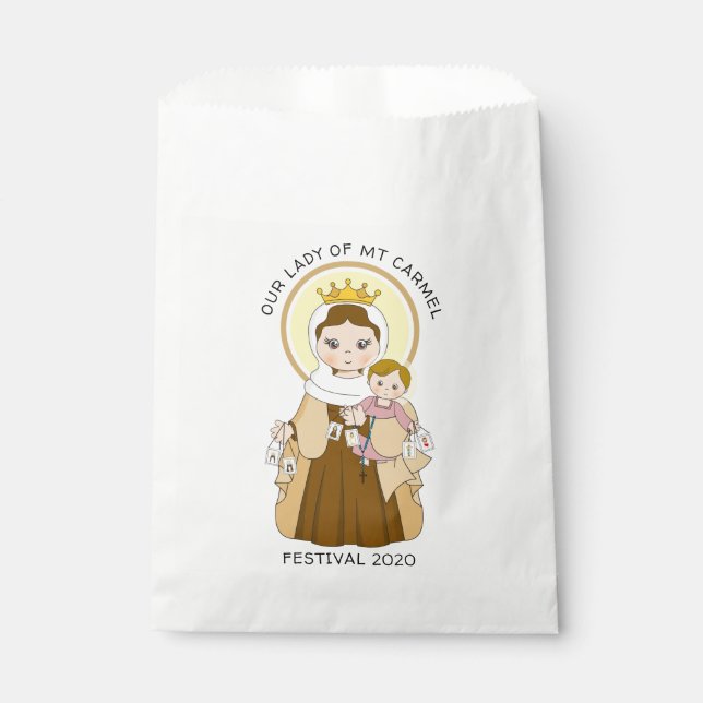 Lady of Mount Carmel Jesus Scapular Religious Geschenktütchen (Vorderseite)