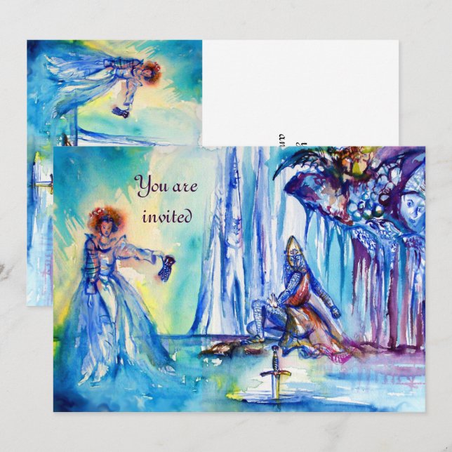 LADY OF SEE ,EXCALIBUR ,Magie und Geheimnis Einladung (Vorne/Hinten)