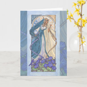Lady of September Art Nouveau Geburtsstein-Serie Karte