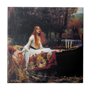 Lady Of Shallot auf dem Bootsanlegesteg Kunst Tile Fliese