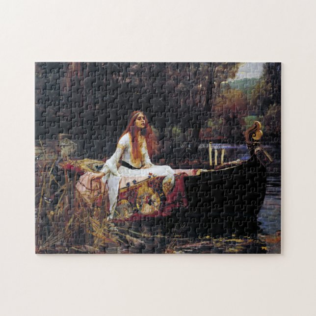 Lady of Shallot auf dem Wasserhaus Art Puzzle (Horizontal)