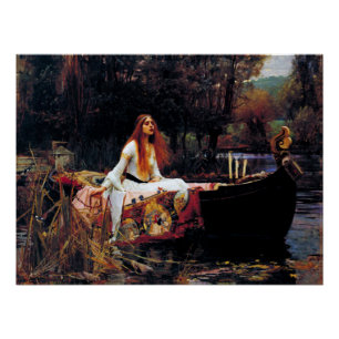 Lady of Shallot auf dem Wassersportzentrum Art Pos Poster