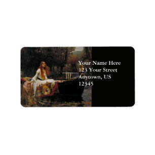 Lady of Shallot von John William Waterhouse Adressaufkleber