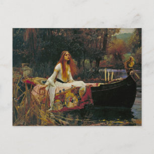 Lady of Shalott auf dem Wasser Postkarte