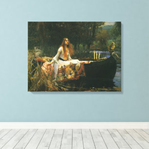 Lady of Shalott On Boat von John William Waterhous Leinwanddruck